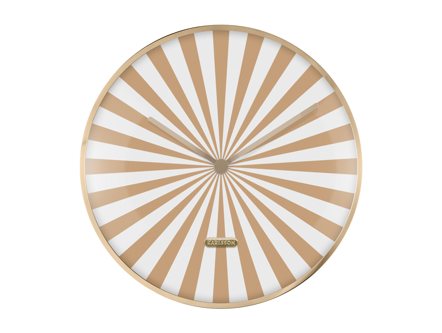 Karlsson - Wandklok Candy Swirl Dome - Soft brown & white- Ø40cm