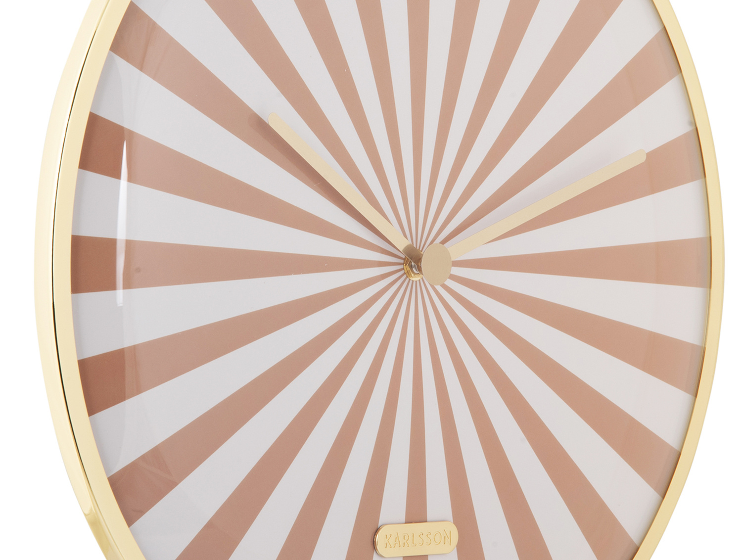 Karlsson - Wandklok Candy Swirl Dome - Soft brown & white- Ø40cm