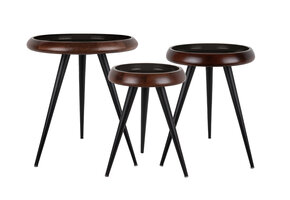 Leitmotiv - Bijzettafel Tripod - Zwart - Set van 3