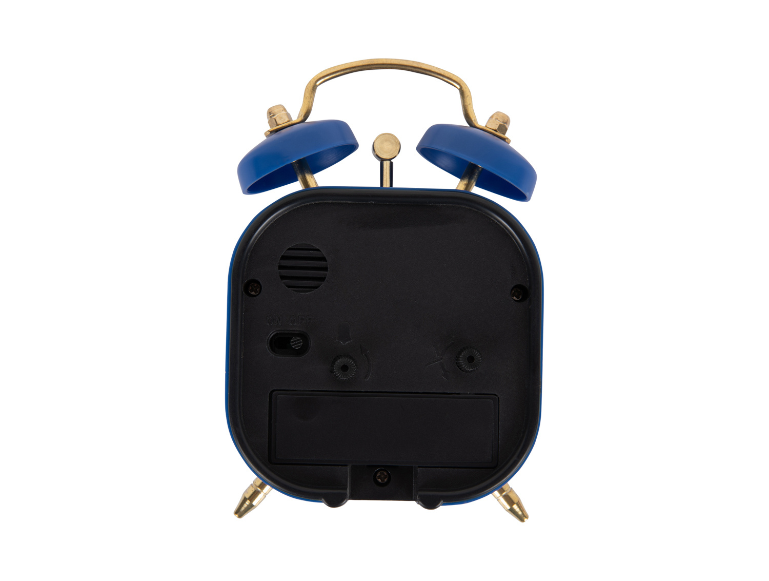 Karlsson - Wekker Metallic Glam Vierkant - Donkerblauw