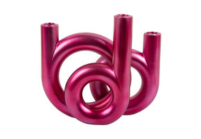 Present Time - Kandelaar Rings Medium - Metallic dark pink