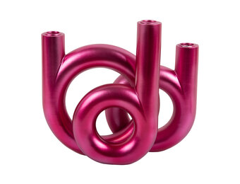 Present Time - Kandelaar Rings Medium - Metallic dark pink