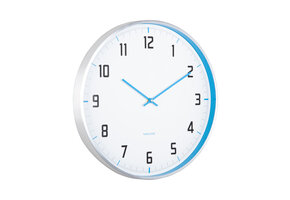 Karlsson - Wandklok Sporty - Helderblauw- Ø40cm