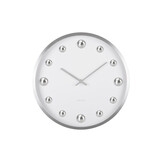 Karlsson - Wandklok Shiny Dots - Wit- Ø35,5cm