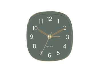 Karlsson - Wekker Travel Vierkant - Jungle groen