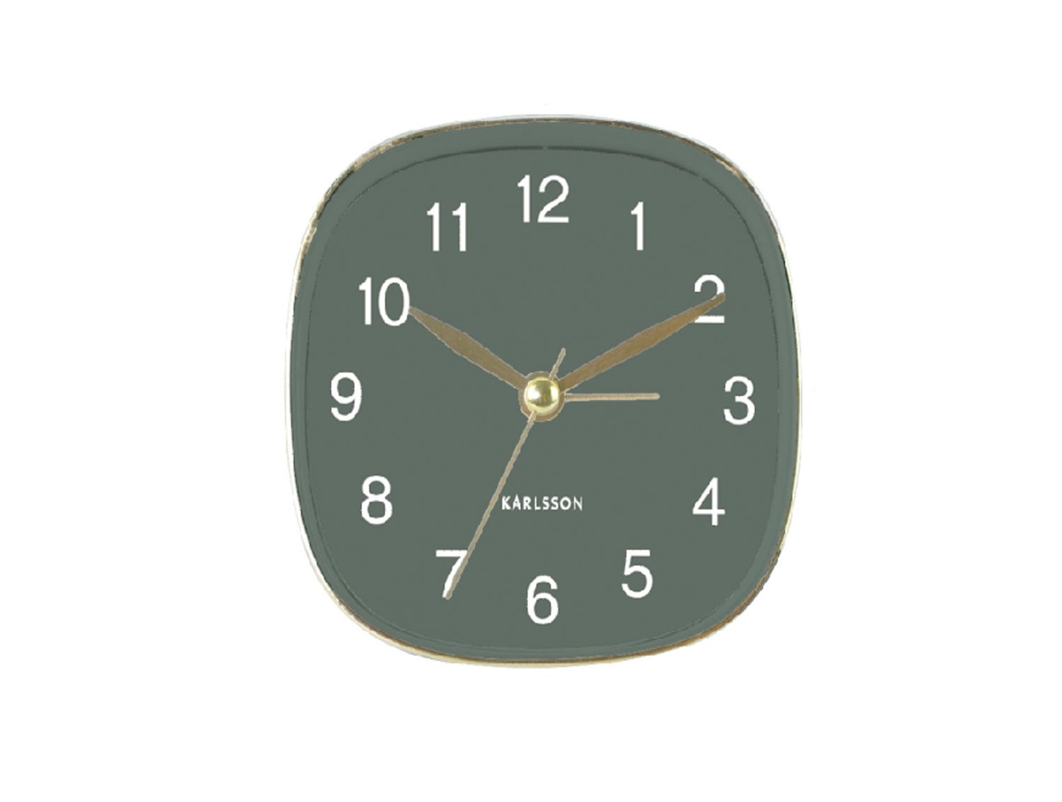 Karlsson - Wekker Travel Vierkant - Jungle groen