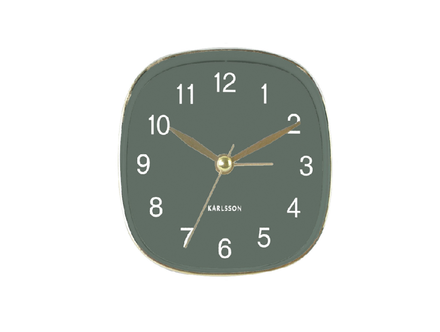 Karlsson - Wekker Travel Vierkant - Jungle groen