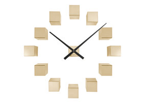 Karlsson - Wandklok DIY Cubic Metallic - Metallic gold- Ø40cm