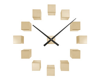 Karlsson - Wandklok DIY Cubic Metallic - Metallic gold- Ø40cm