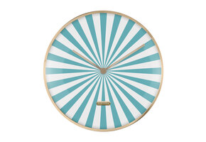 Karlsson - Wandklok Candy Swirl Dome - Turquoise blue & white- Ø40cm