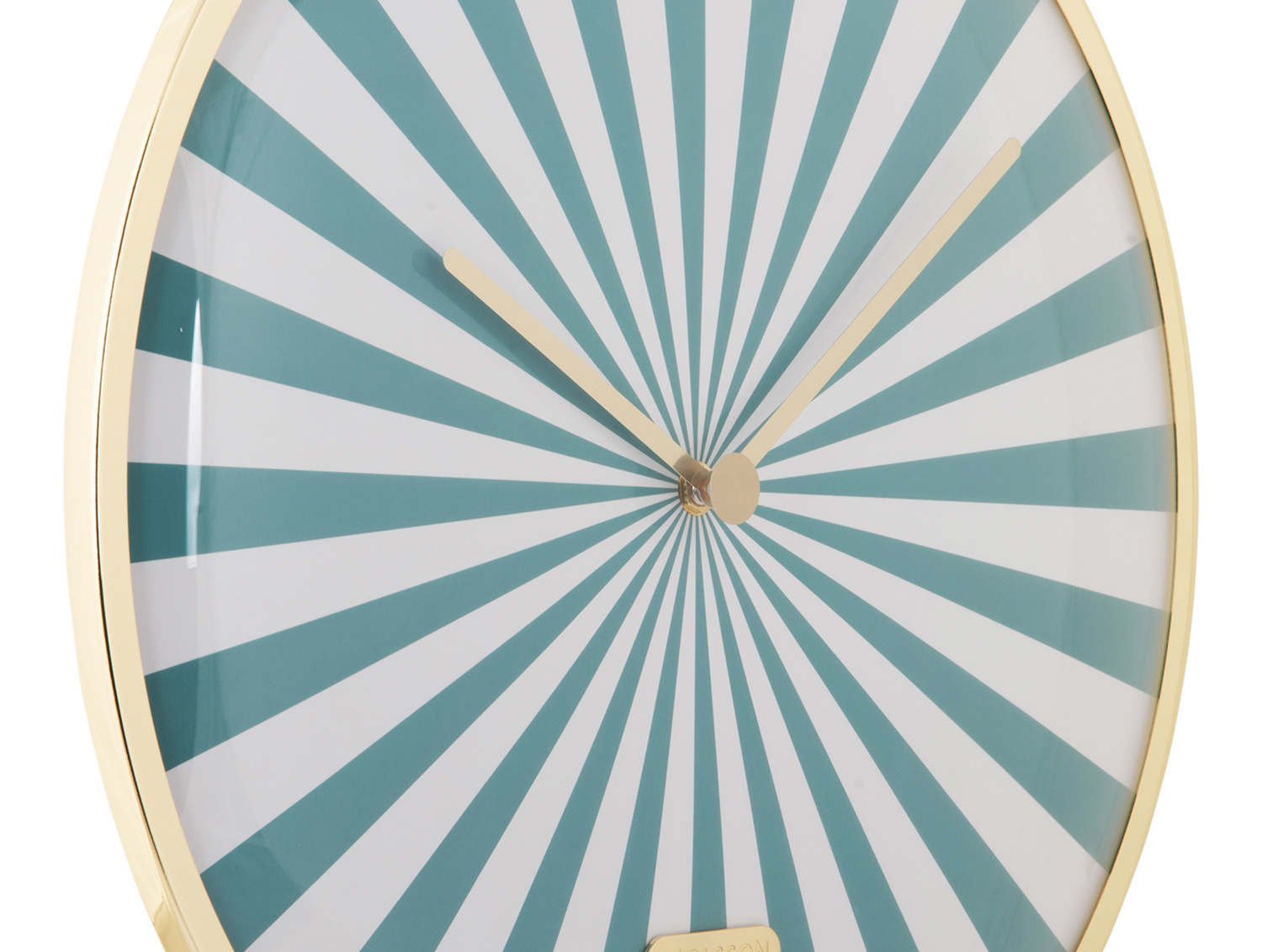 Karlsson - Wandklok Candy Swirl Dome - Turquoise blue & white- Ø40cm