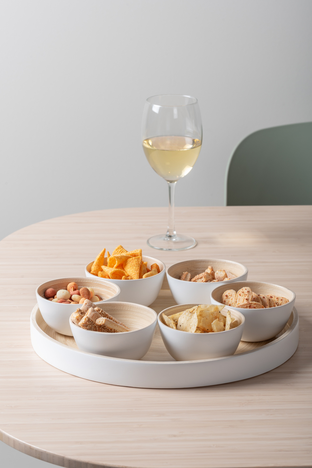 Present Time - Snack Dienblad Puro Rond - Wit