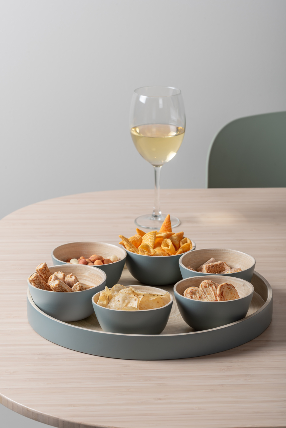 Present Time - Snack Dienblad Puro Rond - Jungle groen