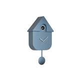 Karlsson - Wandklok Modern Cuckoo Metallic - Metallic dark blue
