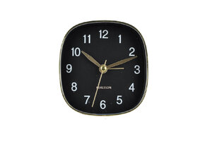 Karlsson - Wekker Travel Vierkant - Zwart