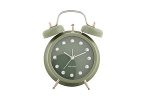 Karlsson - Wekker Glam Diamonds - Jungle groen