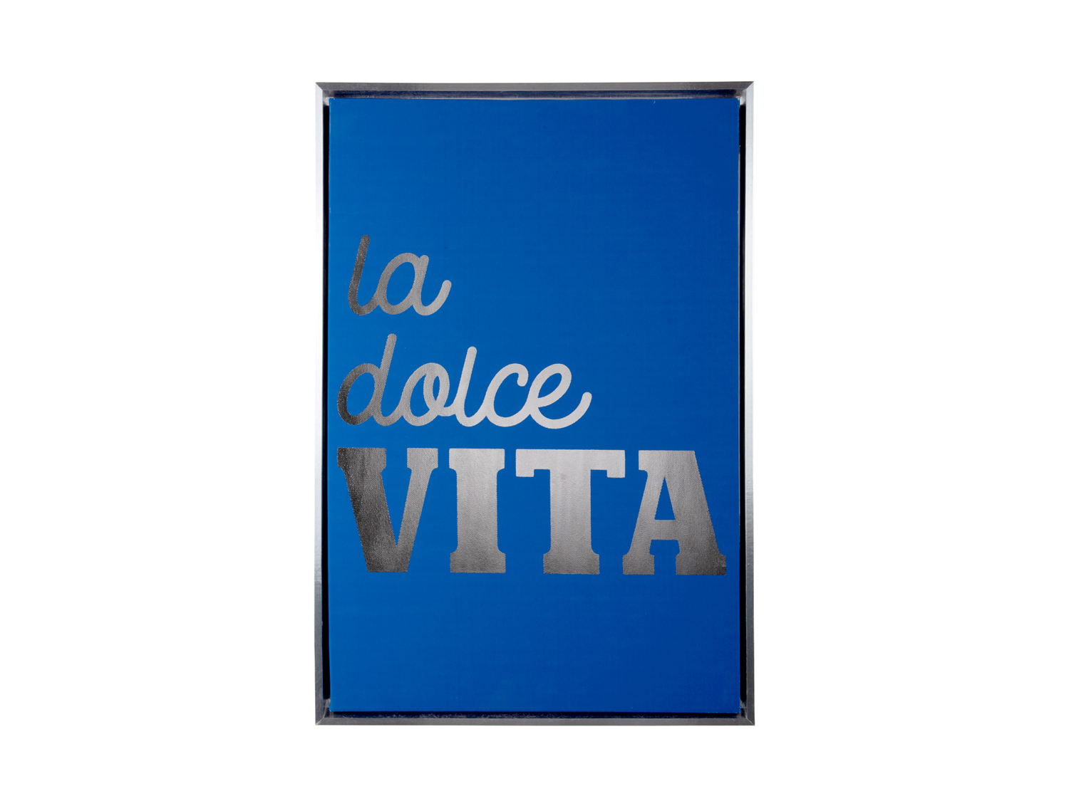 Present Time - Wall Art La Dolce Vita Medium - Dark blue & silver