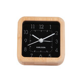 Karlsson - Wekker Neat Vierkant - Zwart