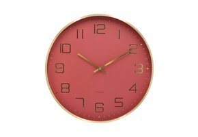 Karlsson - Wandklok Elegance Glow - Rode oker- Ø40cm