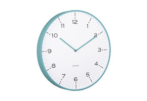 Karlsson - Wandklok Circus Rings - Turquoise blue- Ø40cm