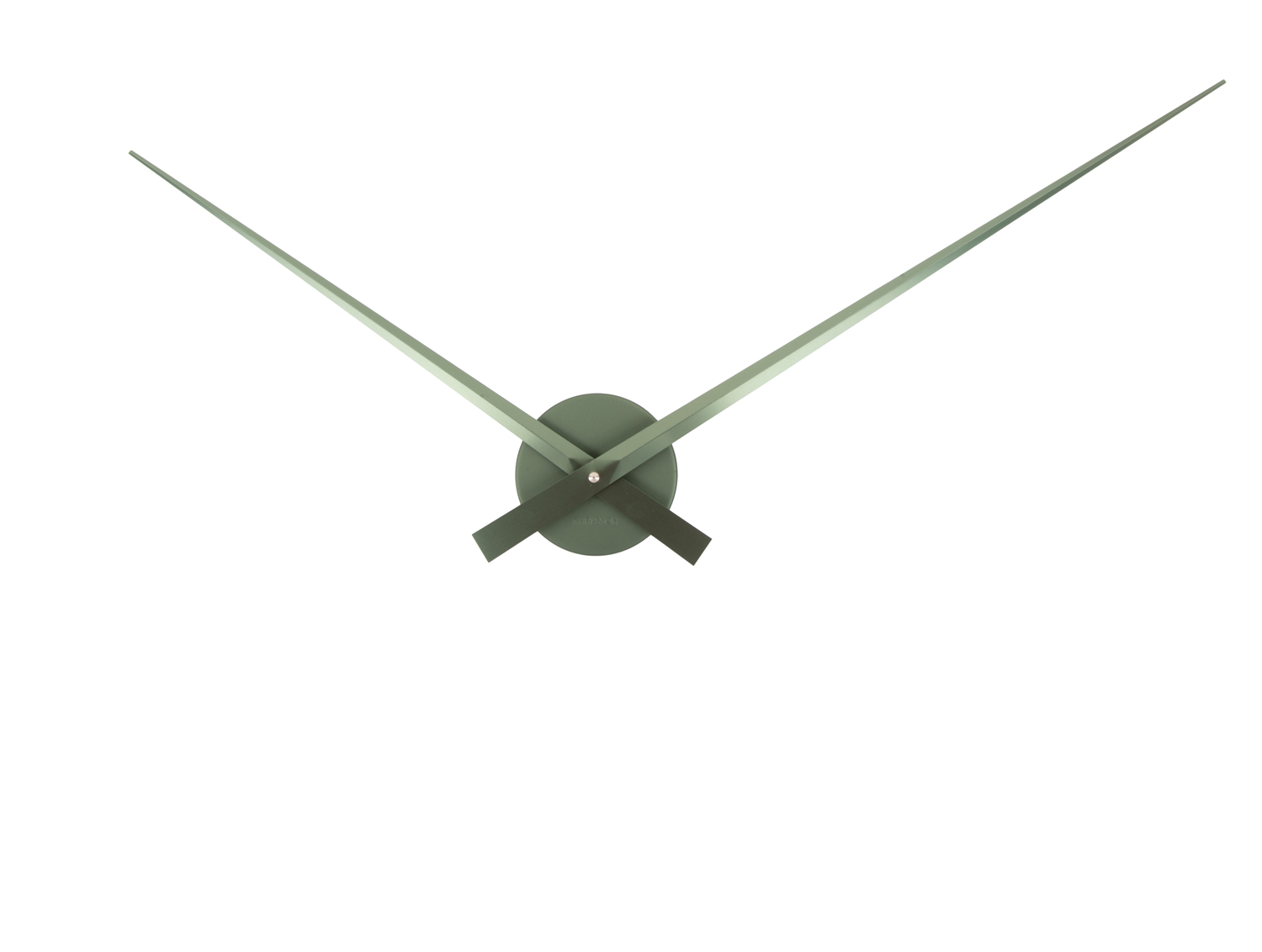 Karlsson - Wandklok Little Big Time Metallic - Metallic jungle green- Ø77,5cm