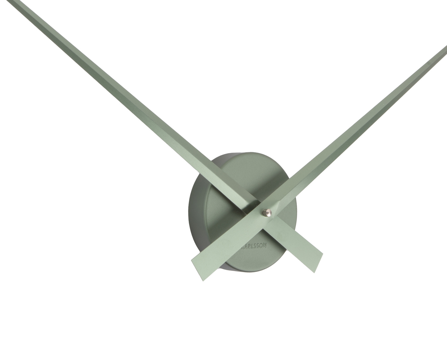 Karlsson - Wandklok Little Big Time Metallic - Metallic jungle green- Ø77,5cm