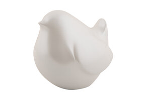 Present Time - Beeld Dikke Vogel - Metallic white