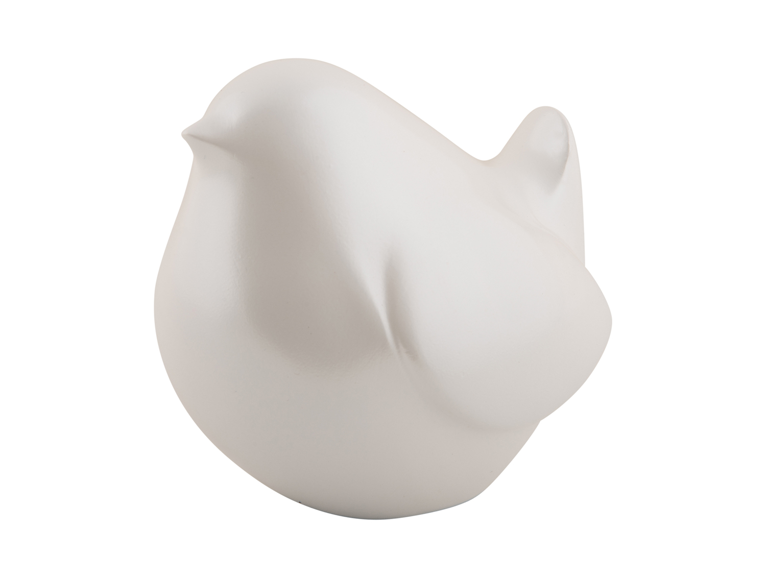 Present Time - Beeld Dikke Vogel - Metallic white