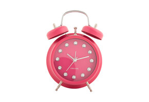 Karlsson - Wekker Glam Diamonds - Dark pink