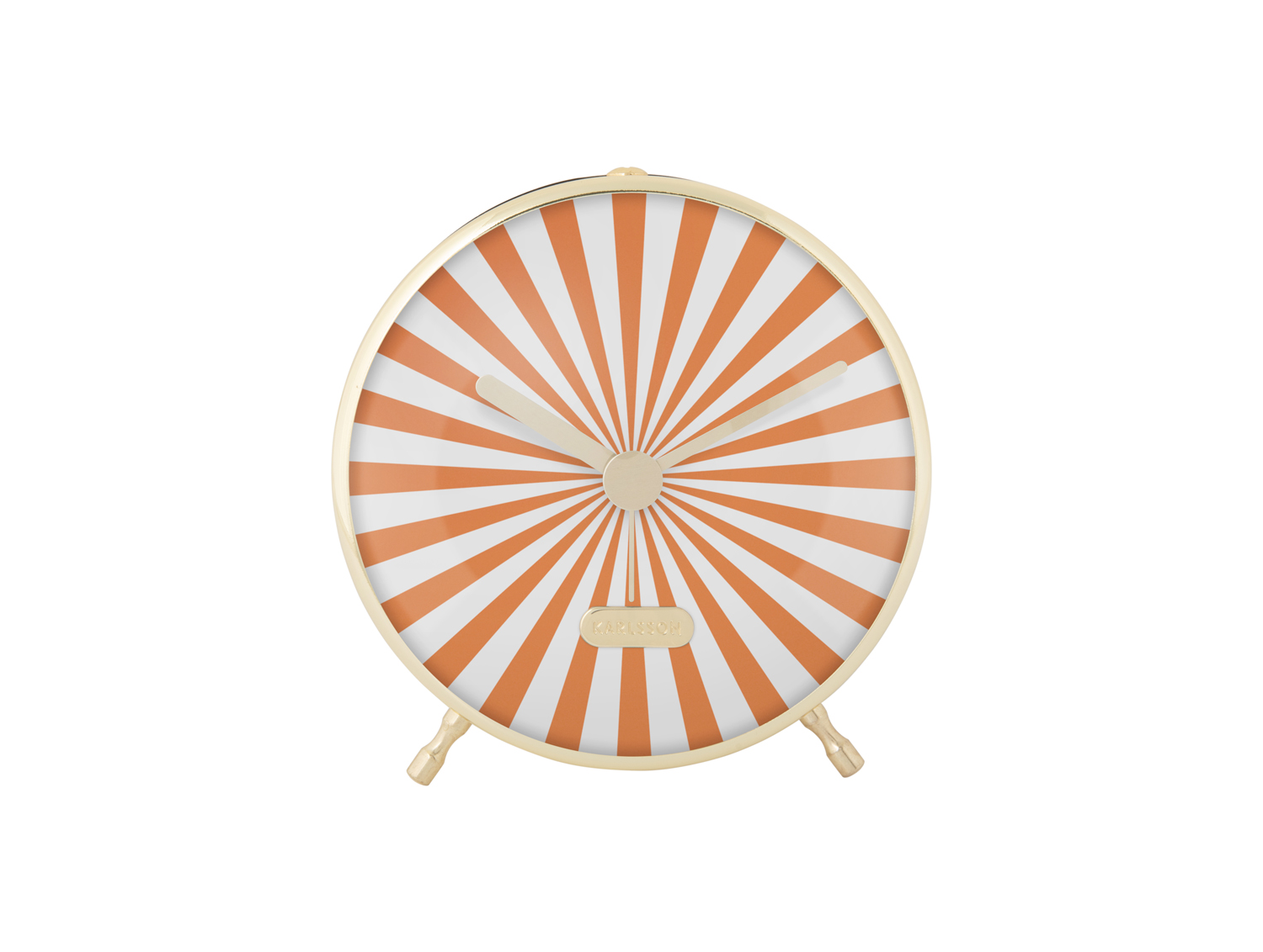 Karlsson - Wekker Candy Swirl - Bright orange & white
