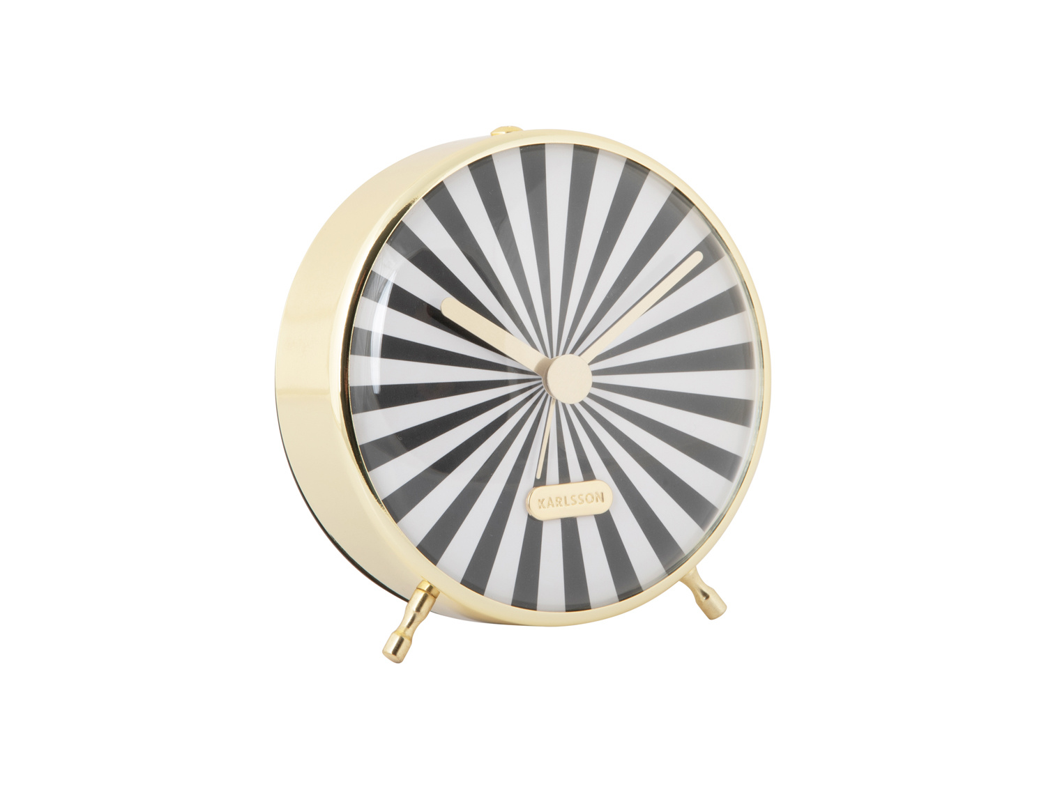 Karlsson - Wekker Candy Swirl - Zwart & Wit