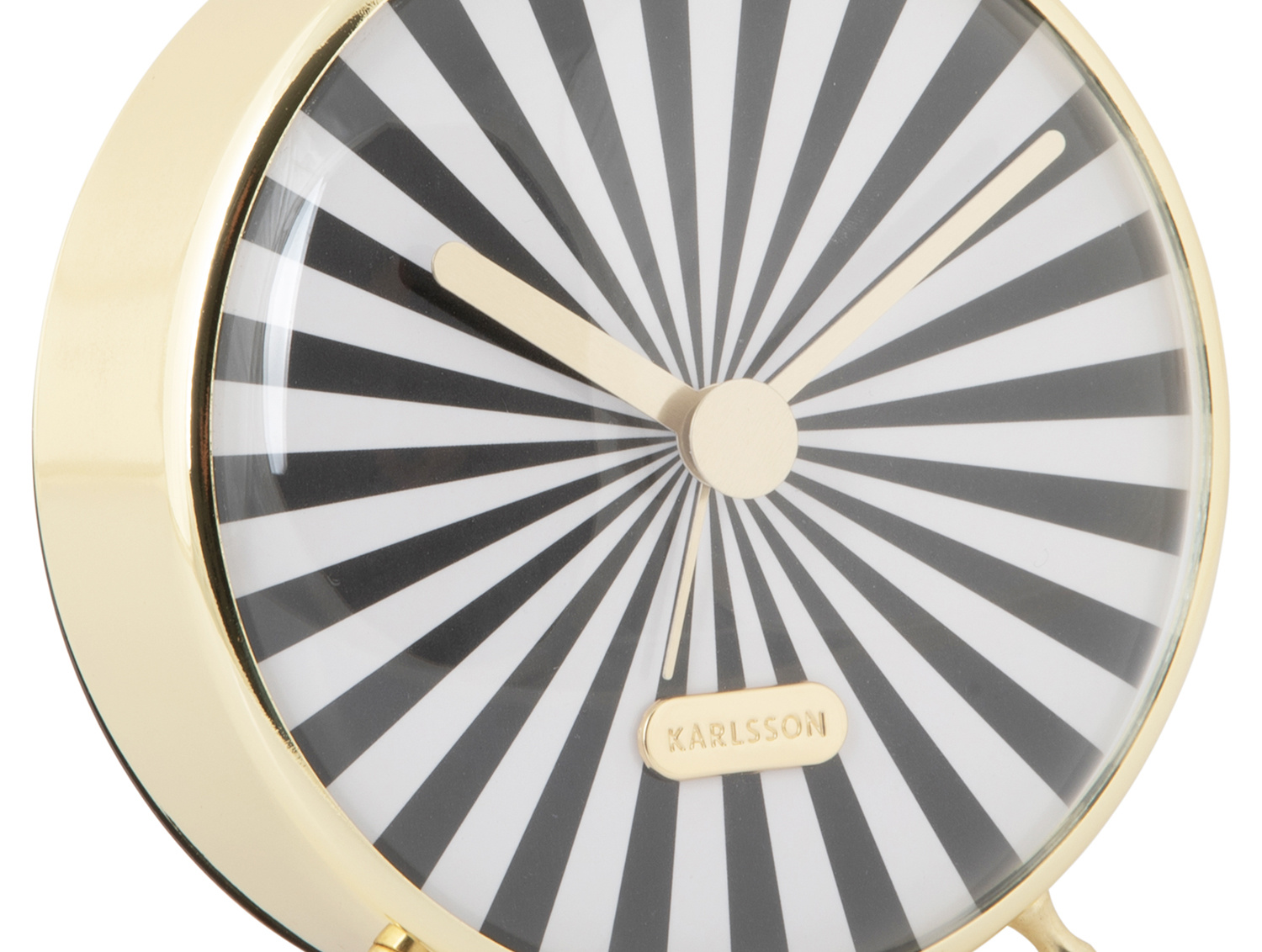 Karlsson - Wekker Candy Swirl - Zwart & Wit