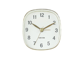 Karlsson - Wekker Travel Vierkant - Wit