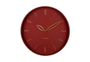 Karlsson - Wandklok Petals - Rode oker- Ø40cm