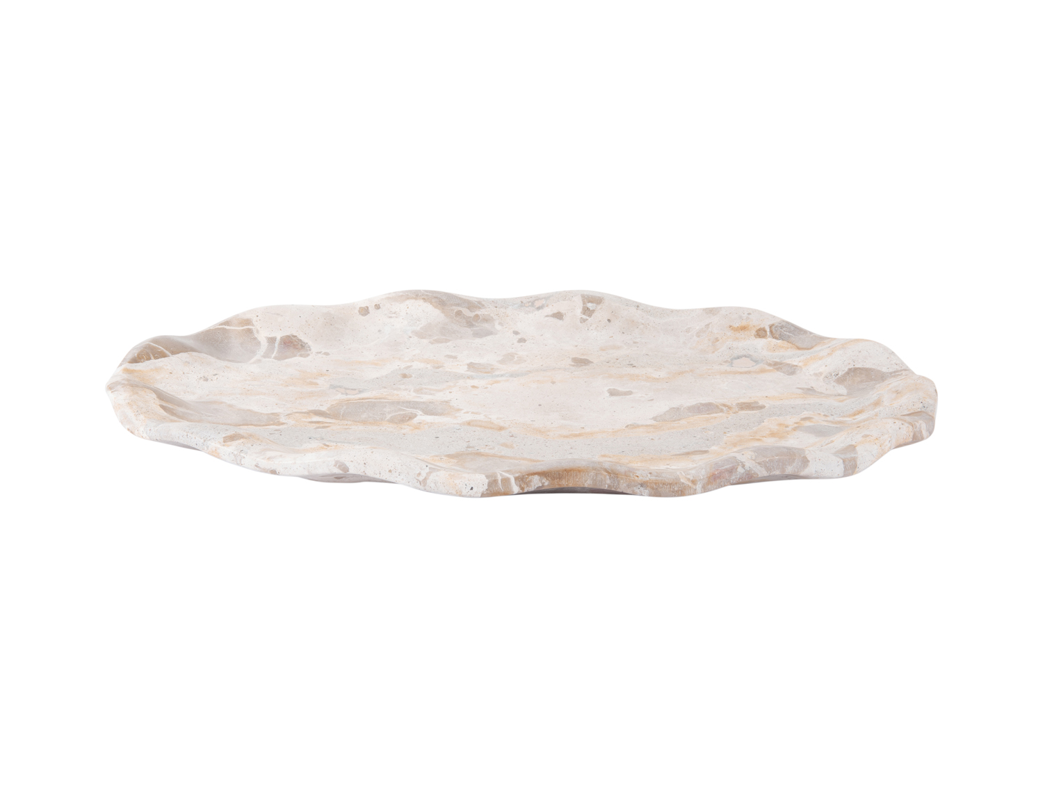 Present Time - Dienblad Waved Oval Medium - Bruin