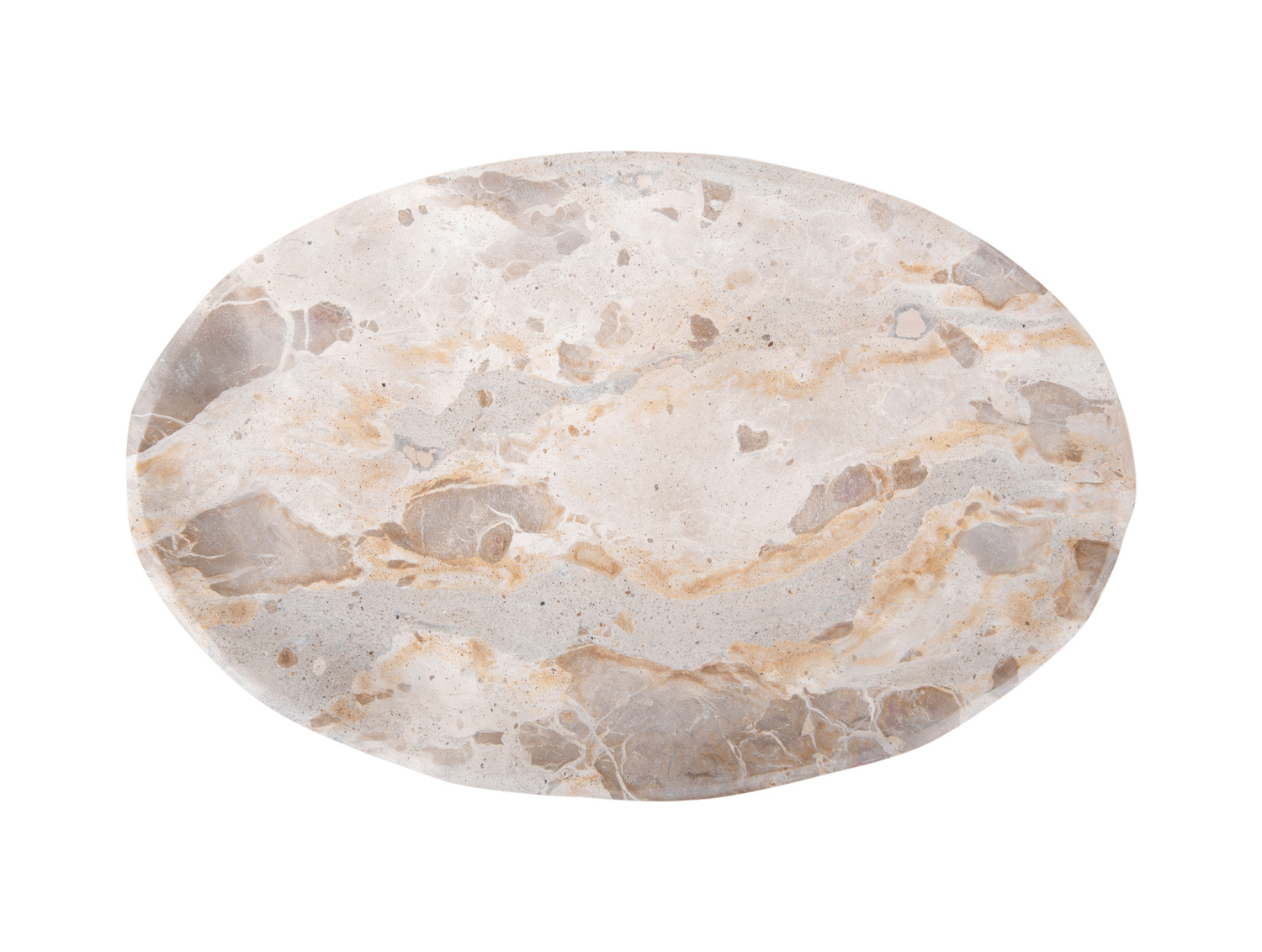 Present Time - Dienblad Waved Oval Medium - Bruin