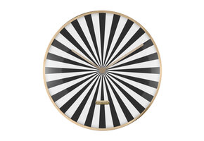 Karlsson - Wandklok Candy Swirl Dome - Zwart & Wit- Ø40cm