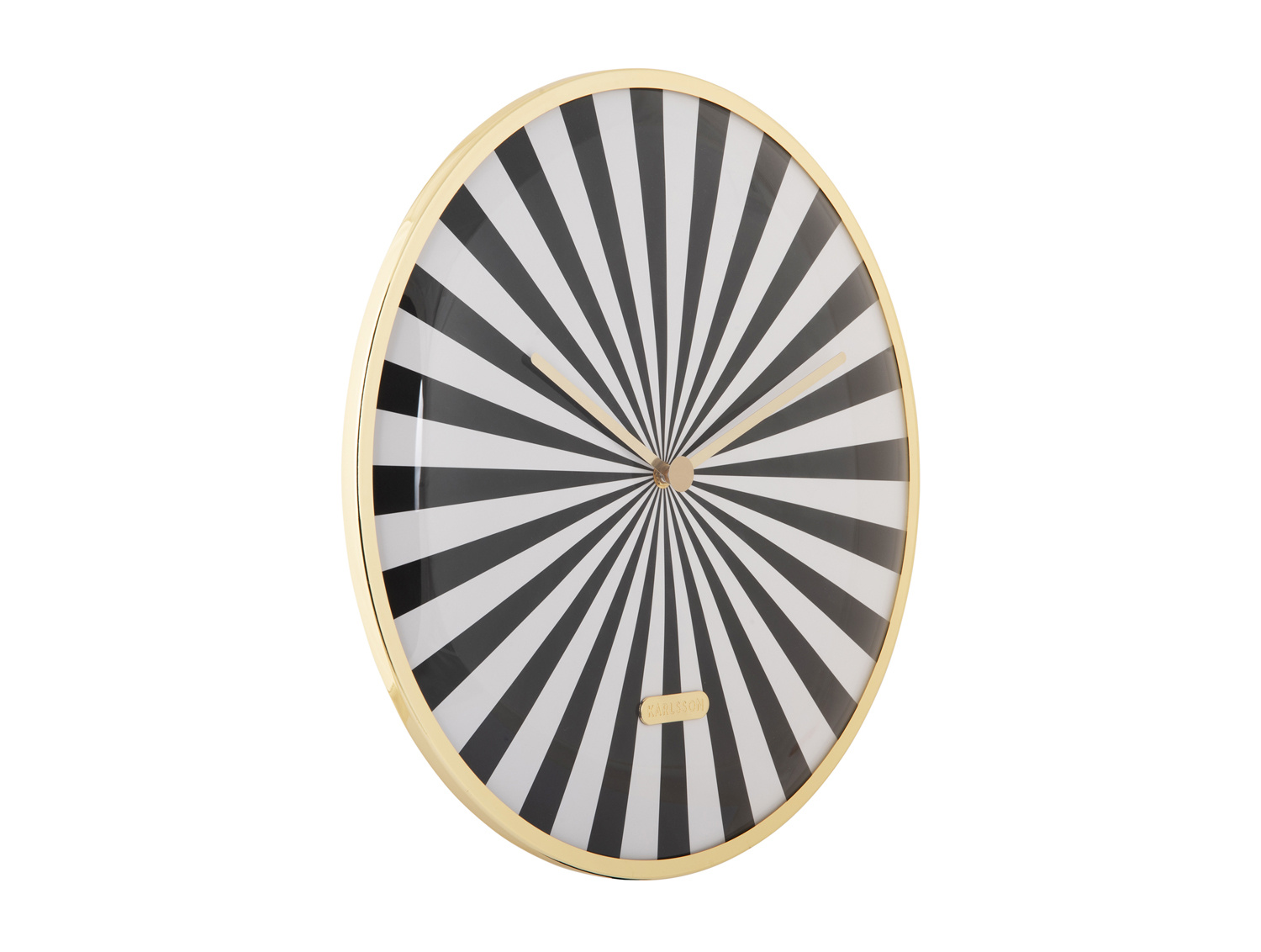Karlsson - Wandklok Candy Swirl Dome - Zwart & Wit- Ø40cm
