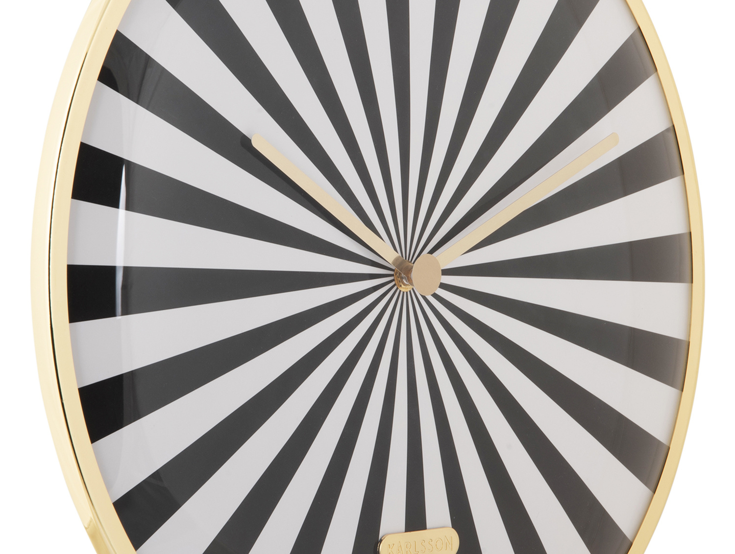 Karlsson - Wandklok Candy Swirl Dome - Zwart & Wit- Ø40cm