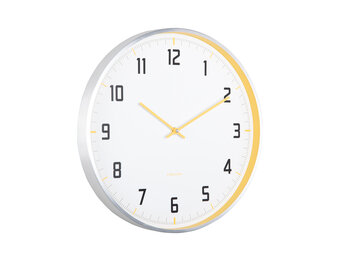 Karlsson - Wandklok Sporty - Heldergeel- Ø40cm