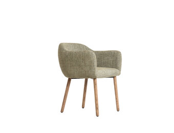 Light & Living - Eetkamerstoel BLAINE - 56x62.5x76.5cm - Groen - Set van 2