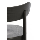 Light & Living - Stoel JABUGO - Ø59.5x77cm - Zwart