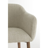 Light & Living - Eetkamerstoel BLAINE - 56x62.5x76.5cm - Wit - Set van 2