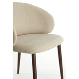 Light & Living - Eetkamerstoel ALUKO - 56x57x74cm - Wit - Set van 2