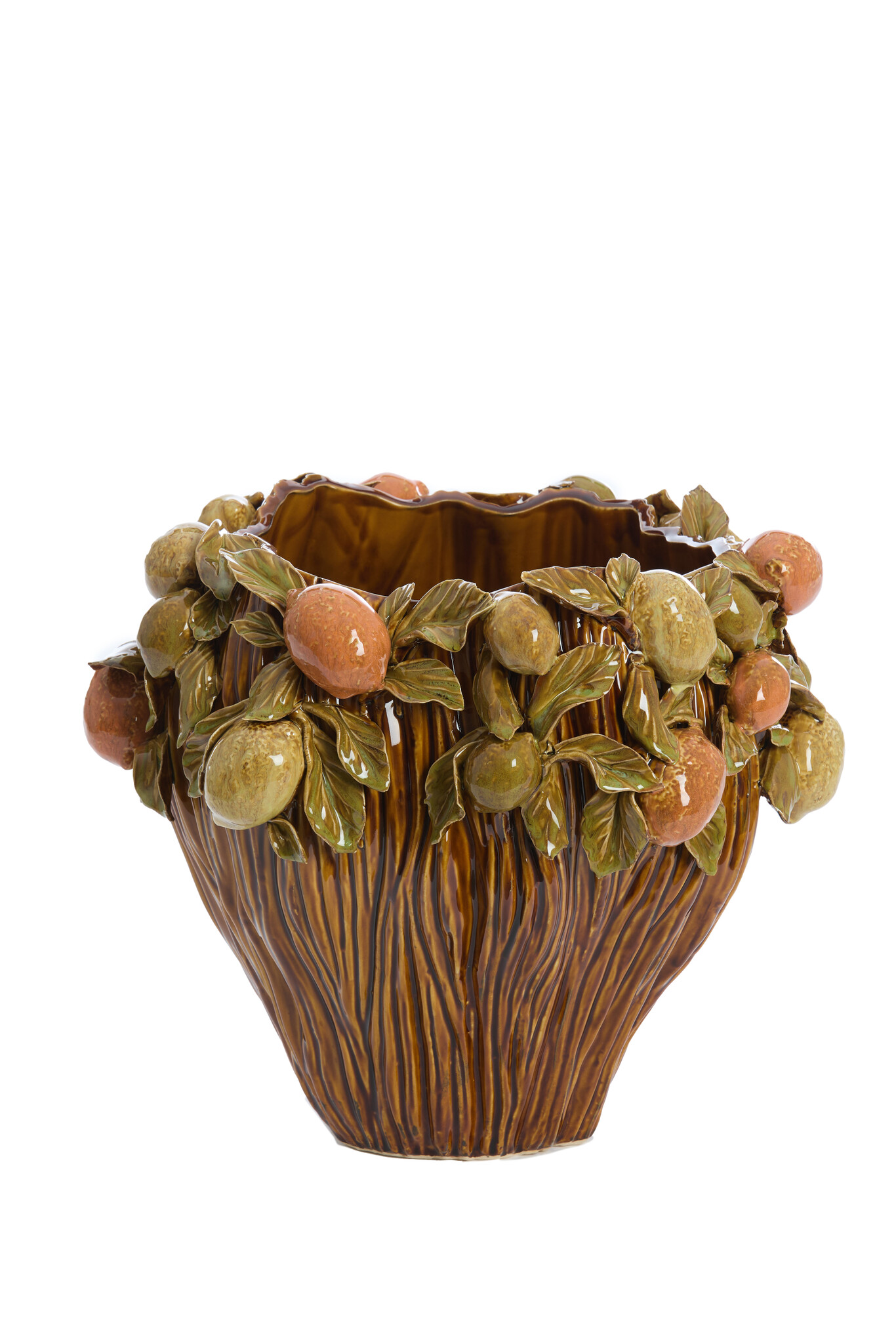 Light & Living - Vaas LEMONI - Ø38x33cm - Bruin