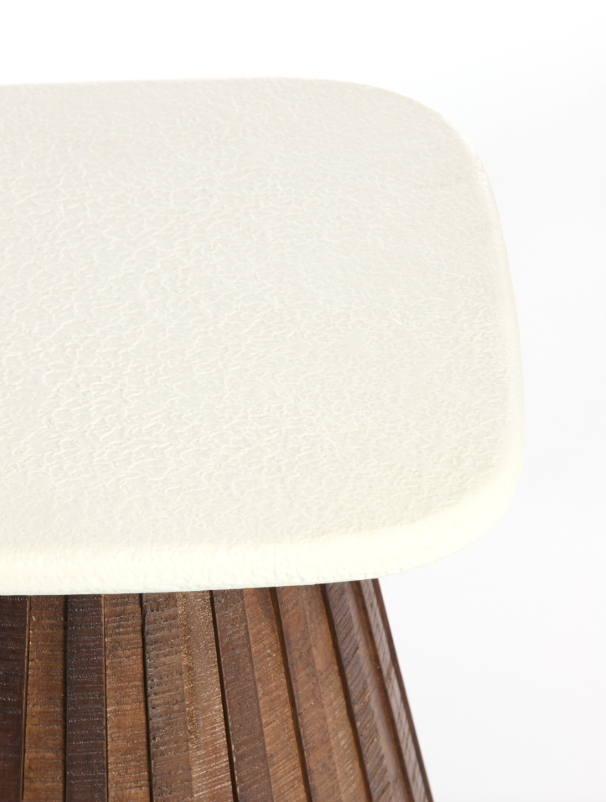 Light & Living - Bijzettafel OKATO - Ø45x40cm - Wit