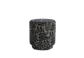 Light & Living - Poef DAVONTE - Ø40x44cm - Zwart