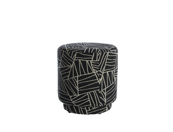 Light & Living - Poef DAVONTE - Ø40x44cm - Zwart