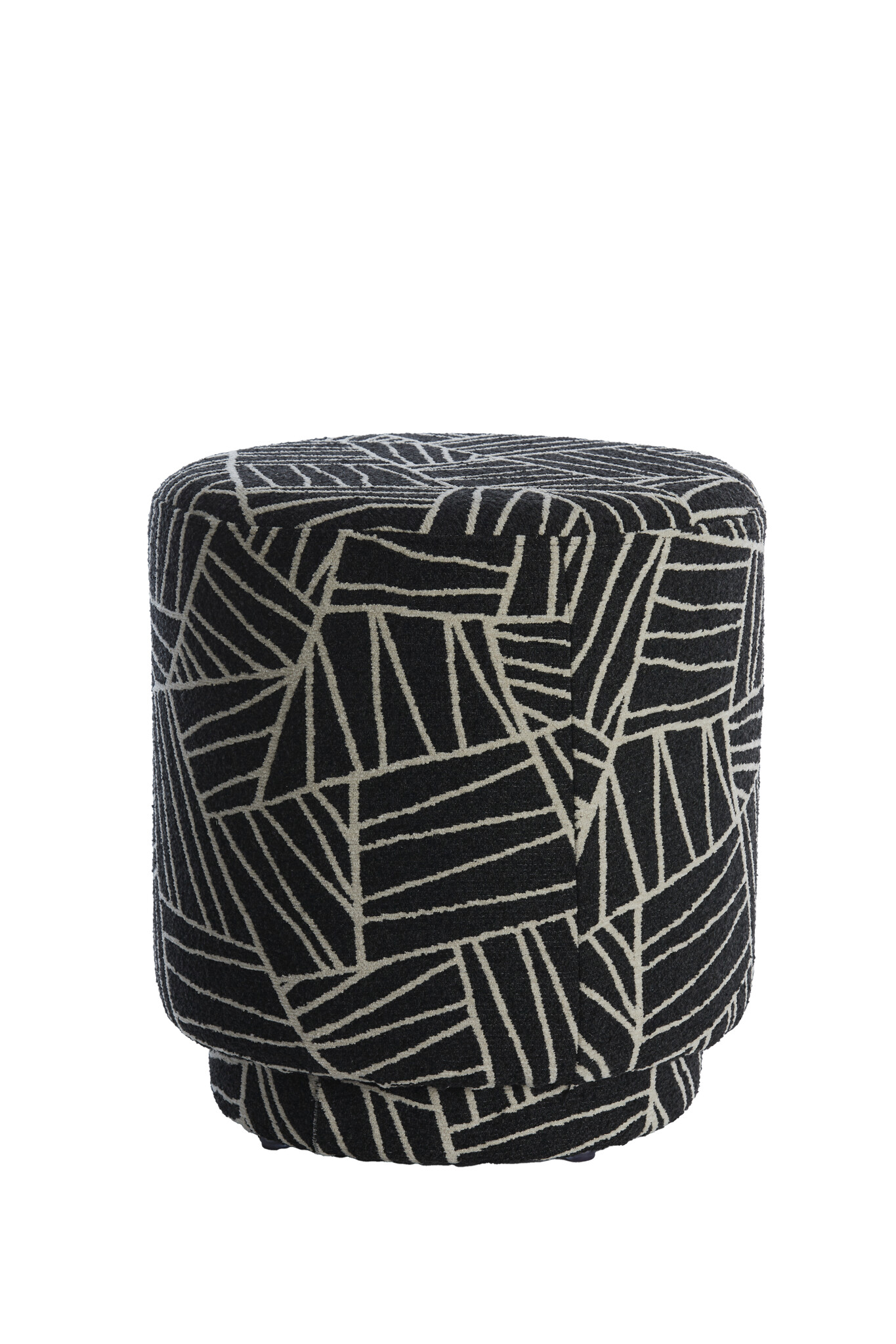 Light & Living - Poef DAVONTE - Ø40x44cm - Zwart