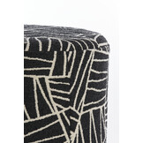 Light & Living - Poef DAVONTE - Ø40x44cm - Zwart